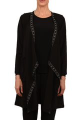 Veste asymétrique noire ML55