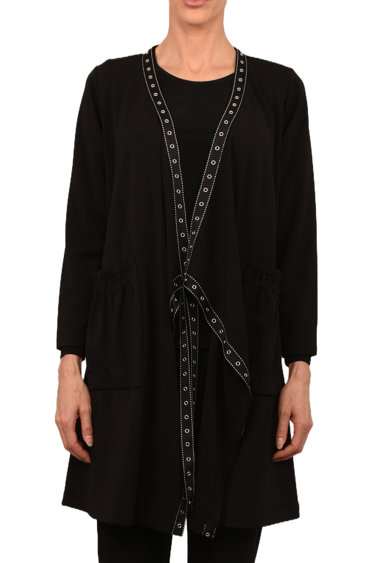 Veste asymétrique noire ML55