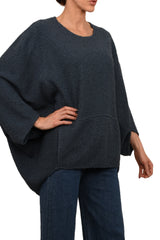 Two-Piece Textured Top & Neck Warmer - TN999 Blue