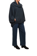 Two-Piece Textured Top & Neck Warmer - TN999 Blue
